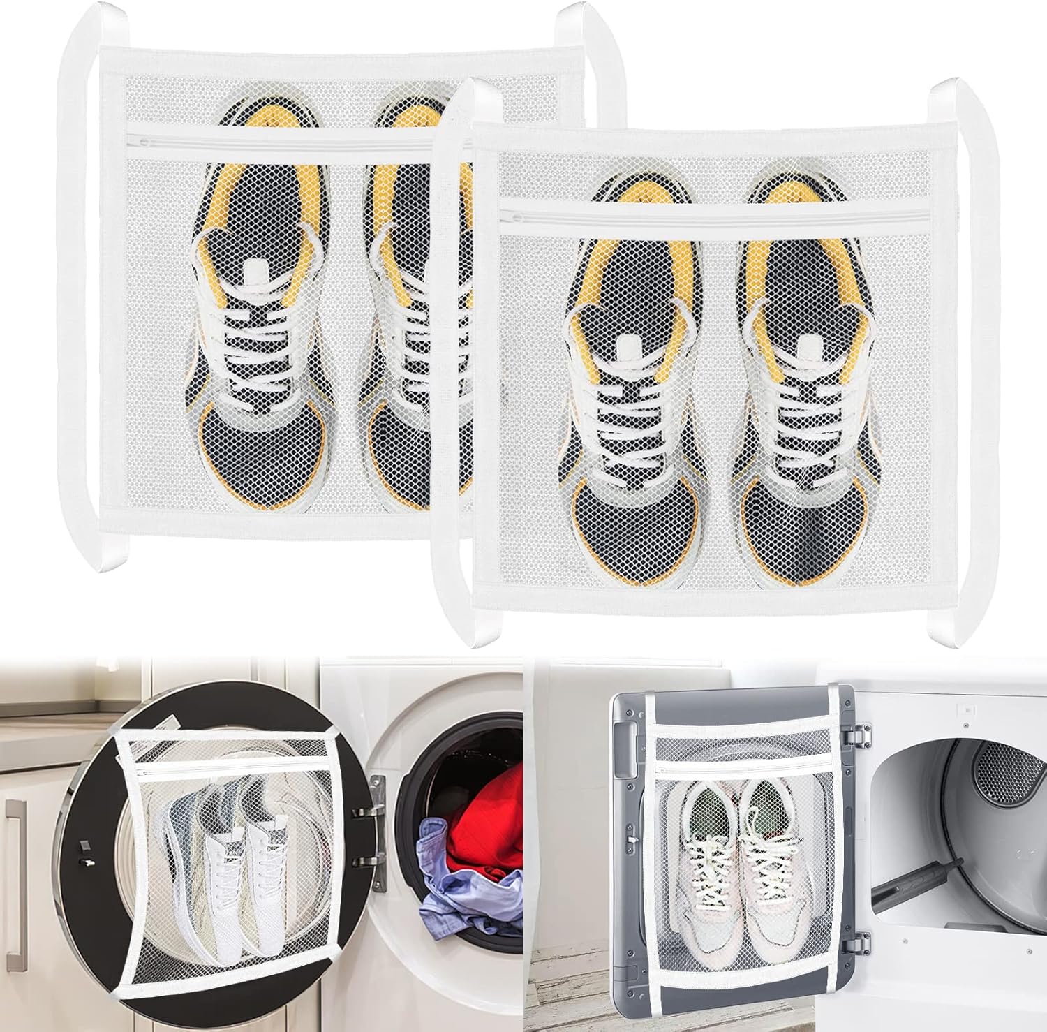2 Pack Shoe Dryer Bag, Adjustable Sneaker Dryer & Wash Bag