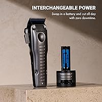 Vista 3 de FXONE LO-PROFX Professional Cordless Clippers for Men with Interchangeable Battery Gray