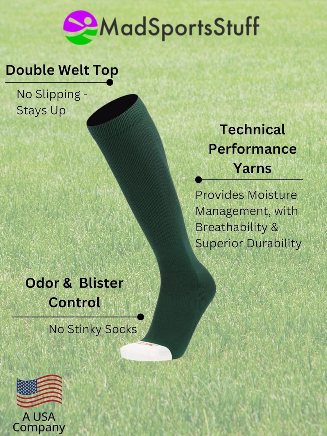 MadSportsStuff Softball or Baseball Socks and Belt Combo - Youth and Adult Sizes Boys and Girls Men and Women - Image 5