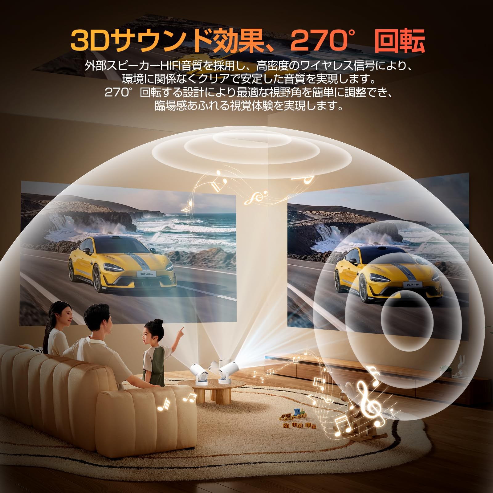 Amazon.co.jp: プロジェクター 家庭用 超小型 Android TV14.0搭載