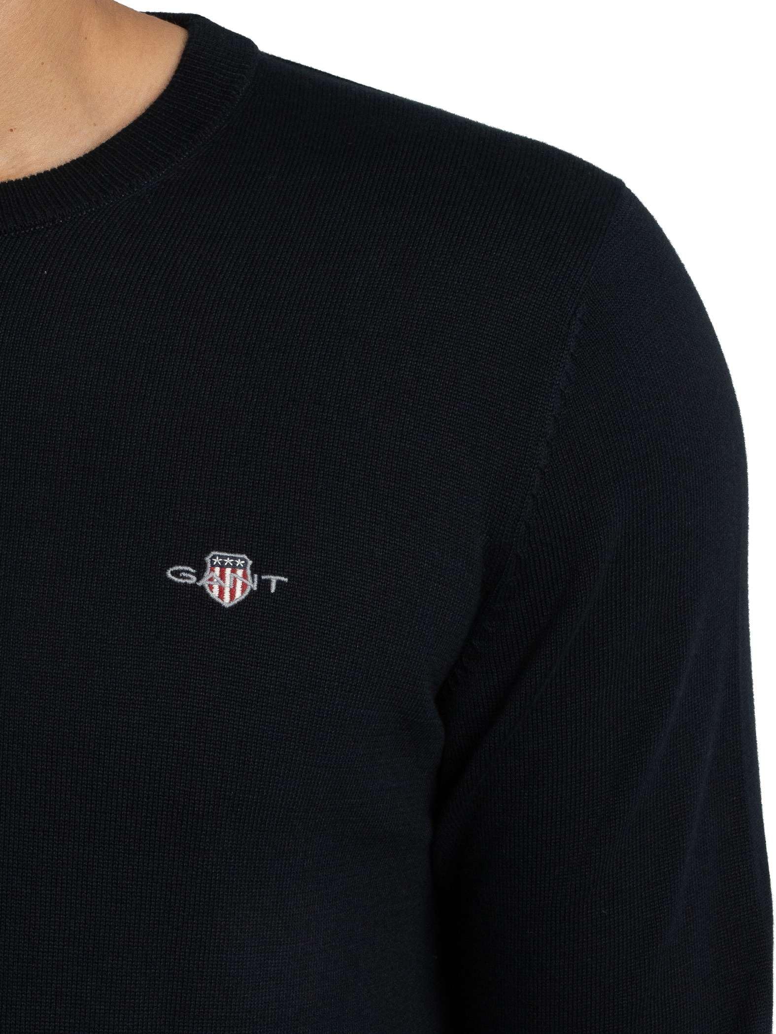 GANT Men's Cotton Pique C-Neck Pullover Sweater