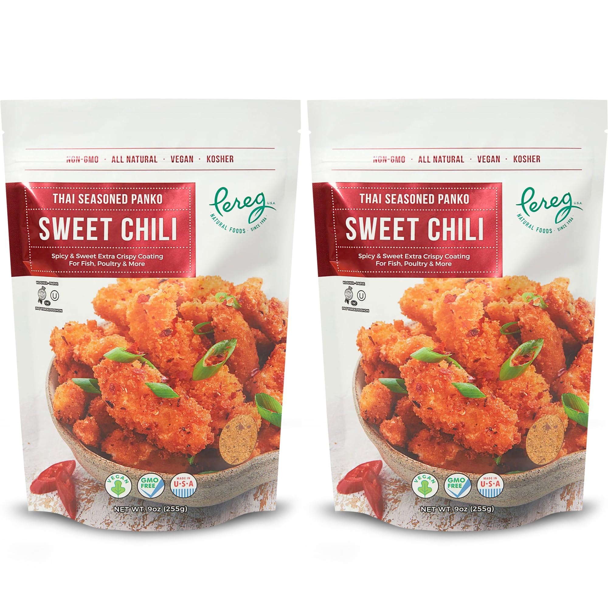 Panko Japanese Style Toasted Bread Crumbs (9 oz) - Thai Sweet Chilli Flavor - Seasoned & Flavored Bread Crumbs - Add crunch & Crispiness To Your Recipes