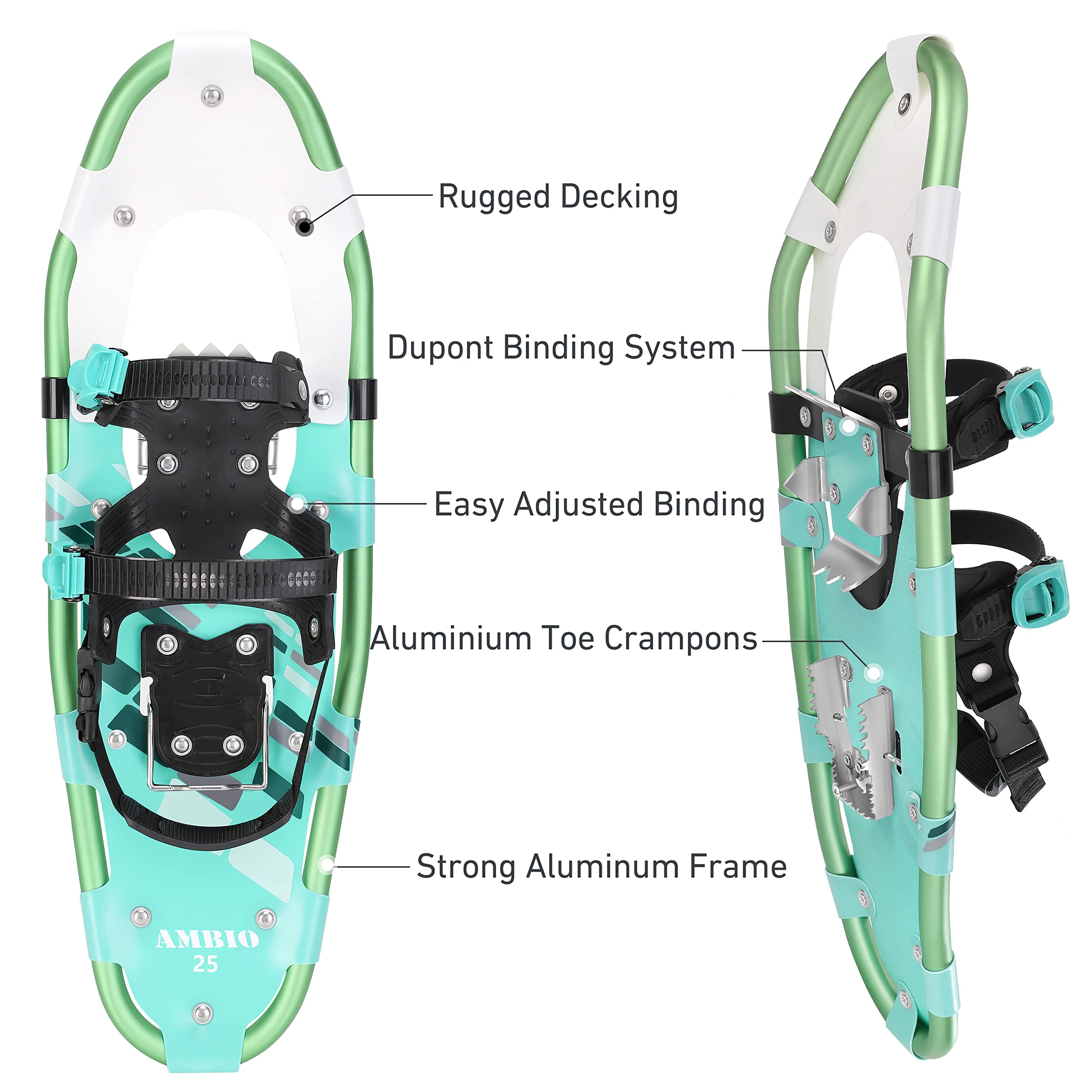 Kids Goggles Gpeng 3-in-1 Xtreme Lightweight Terrain Snowshoes For
