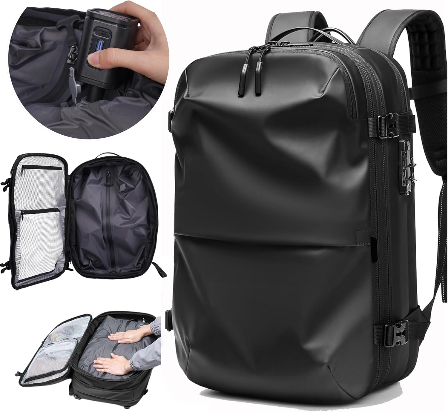 Airback Vacuum Seal Compression Travel Backpack 60L Expandable Vacpack Airback Vacuum Seal Compression Travel Backpack 60L Expandable Vacpack