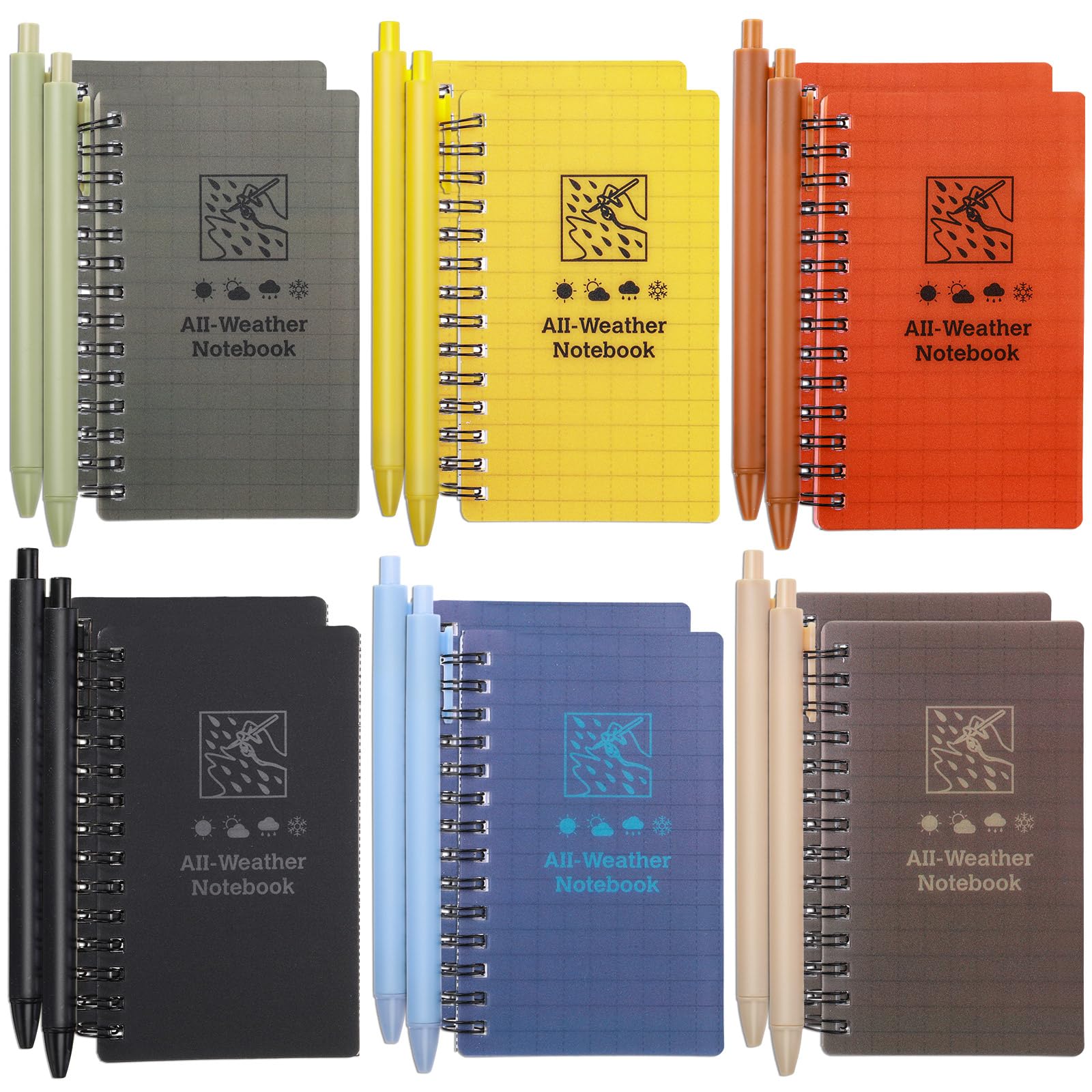 アメニティ　ノート Amazon.co.jp: PerKoop 24本 防水ノートブックとボールペン