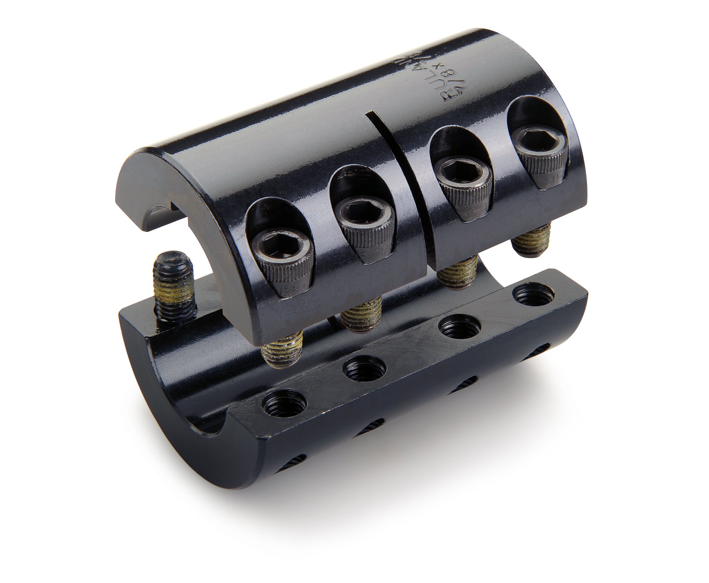 Ruland SPC-6-4-F 1215 Lead-Free Steel Rigid Coupling, Two Piece with Keyway, 0.375