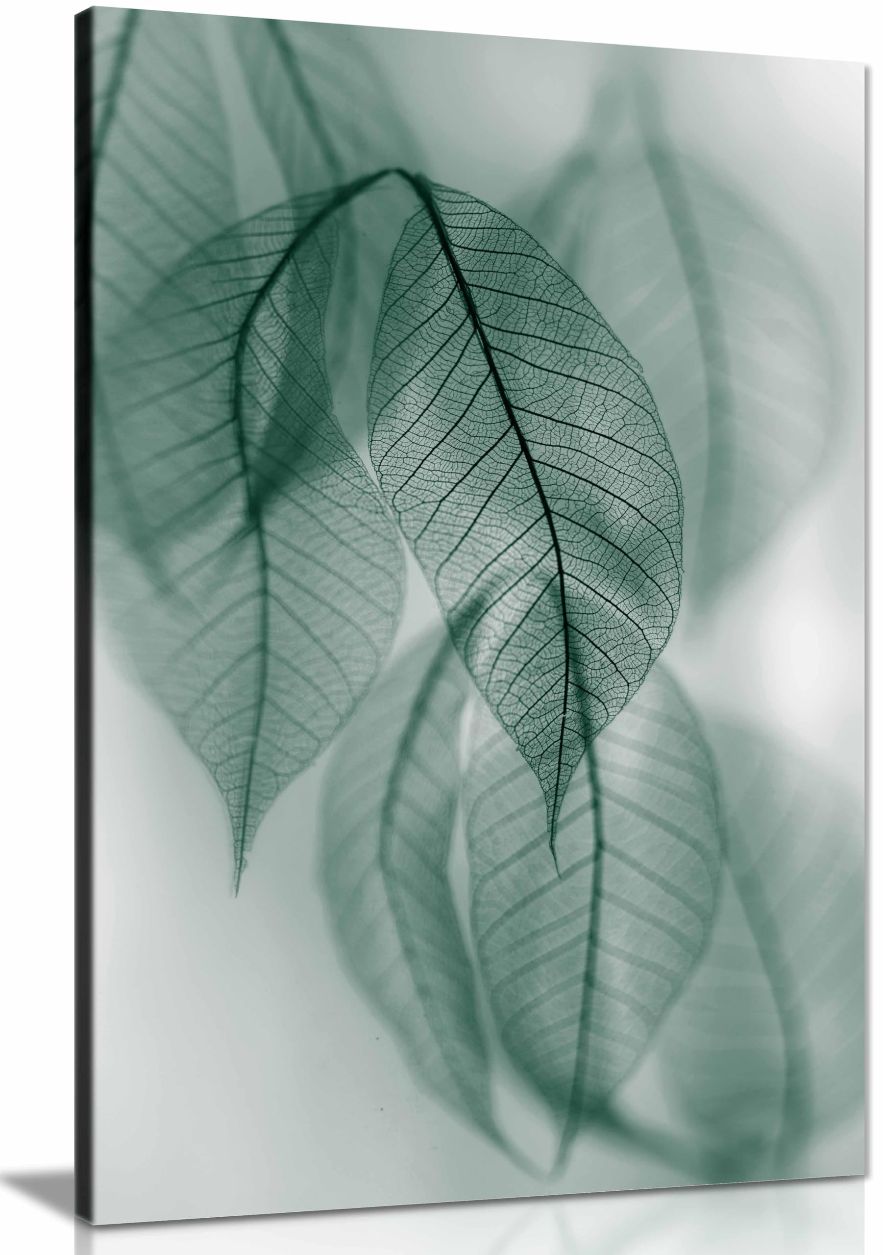 Leaf Framed Canvas Print, Pictures for Home Walls, Bedroom, Living Room & Bathroom Decor 61x41cm (24x16in) โ image 1