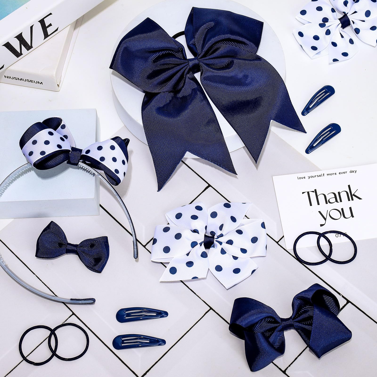 Amazon.com: Whaline 20Pcs Back to School Uniform Hair Bows 