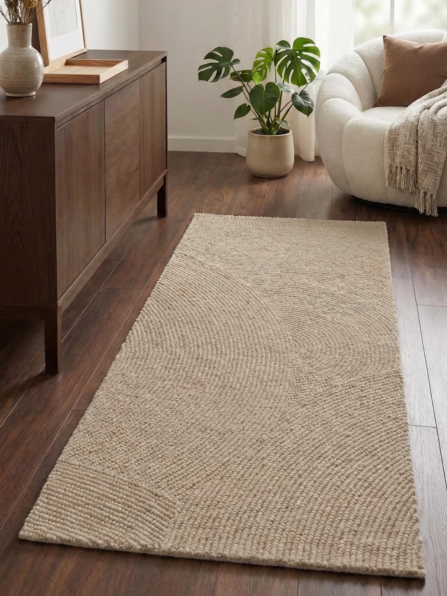 Tapis en laine Eleni douceur naturelle fait main style bohème chaleureux