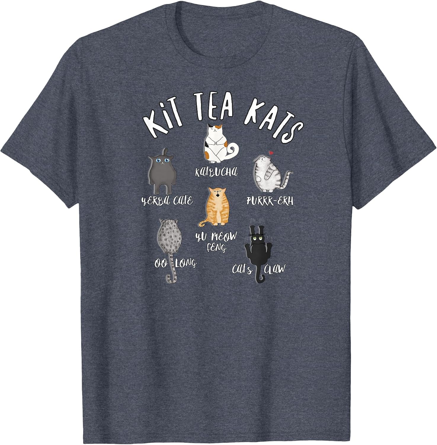 Funny Cute Cats Love Tea T- KIT Tea KATS T-Shirt image 3