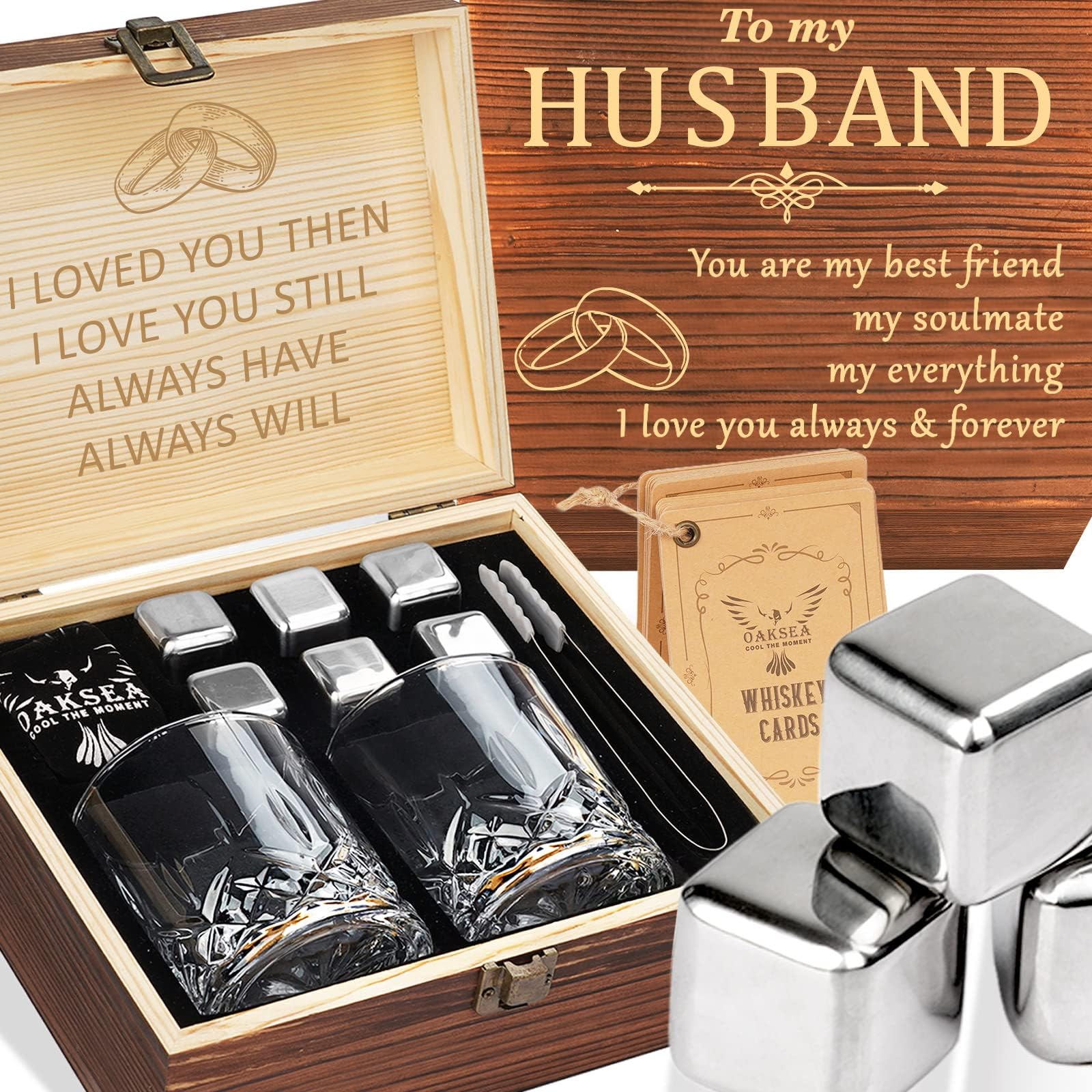 Whiskey Stones and Glasses Gift Set voor Mannen Whiskey Stones and Glasses Gift Set voor Mannen