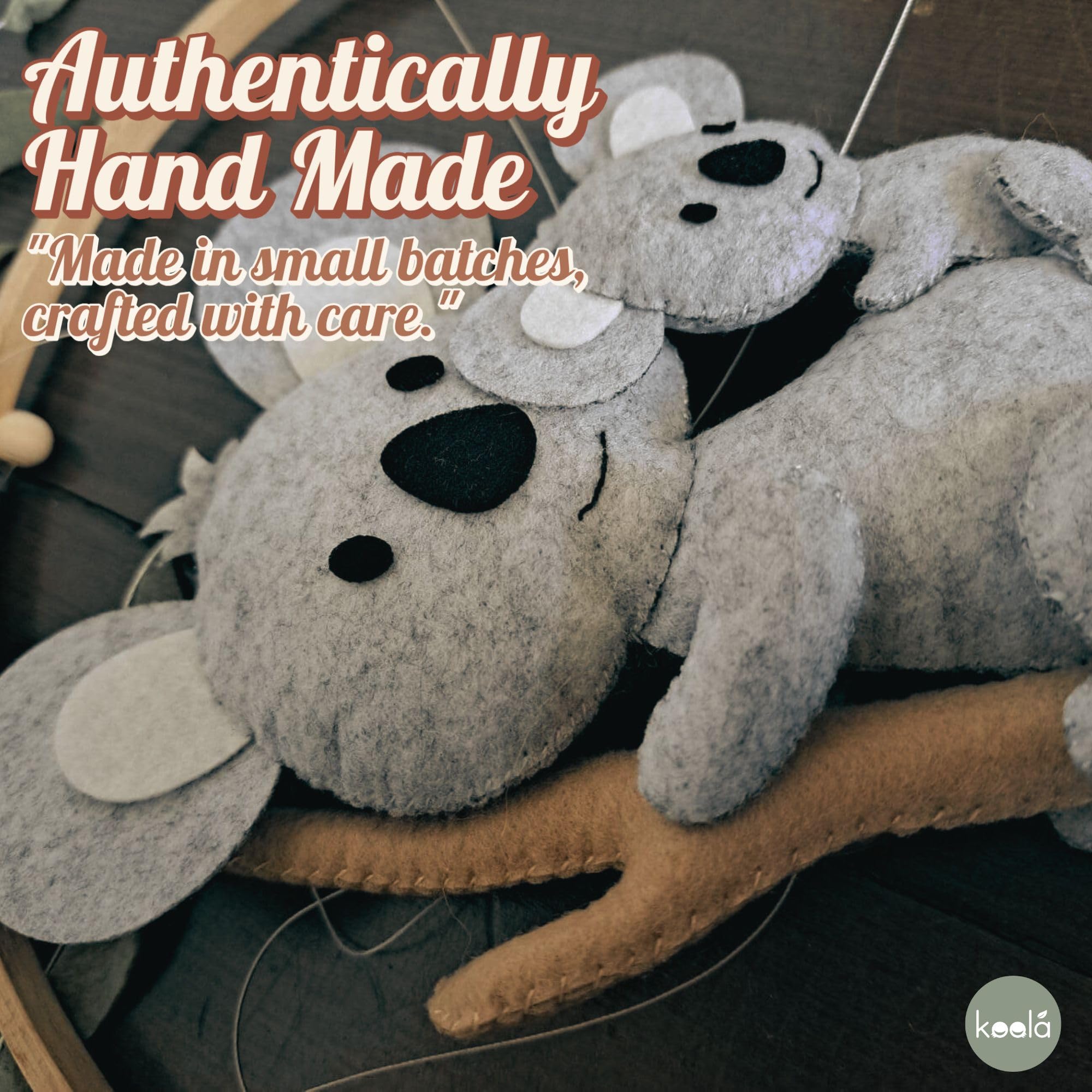 Baby Crib Mobile for Boys & Girls HANDMADE Koala Felt Australia Baby Animals, Gender Neutral Baby Gift - Nursery Decor, Newborn Gift, Crib Accessories