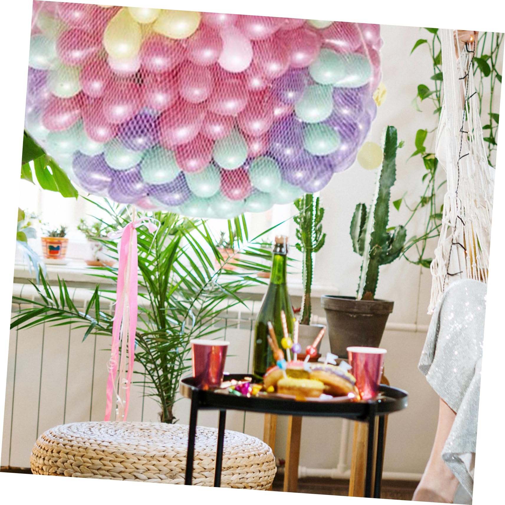 MAGICLULU Rete Per Lancio Palloncini Grande Sacco Di Custodia Per Rilascio Sicuro Decorazioni Per Feste Eventi Kit Organizzatore Palloncini Soffitto 500 Pezzi