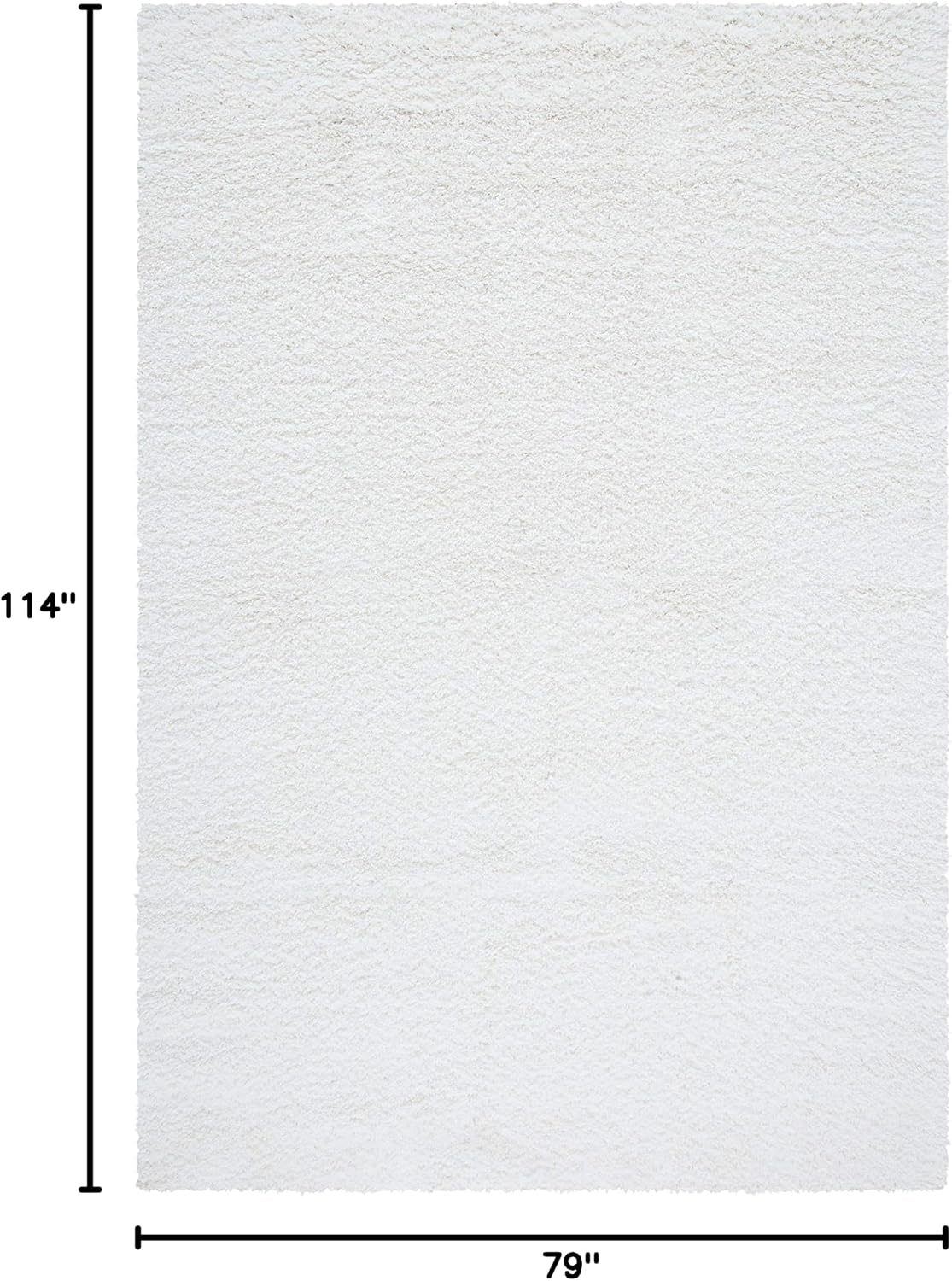 SAFAVIEH California Shag Collection Area Rug - 6'7" x 9'6", White, Non-Shedding & Easy to Clean, Ultra Plush Thick Pile, Ideal for Living Room, Bedroom, Dining Space (SG151-1010)