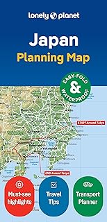 Lonely Planet Japan Planning Map: Durable, Waterproof, Easy-Fold Travel Map with Attractions, Itineraries & Transport Guid...