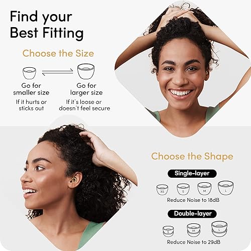 Miniatura 6 de Tapones de oído de estilo Audree para reducción de ruido, tapones reutilizables de alta fidelidad para conciertos, músicos, motocicletas, estudio,