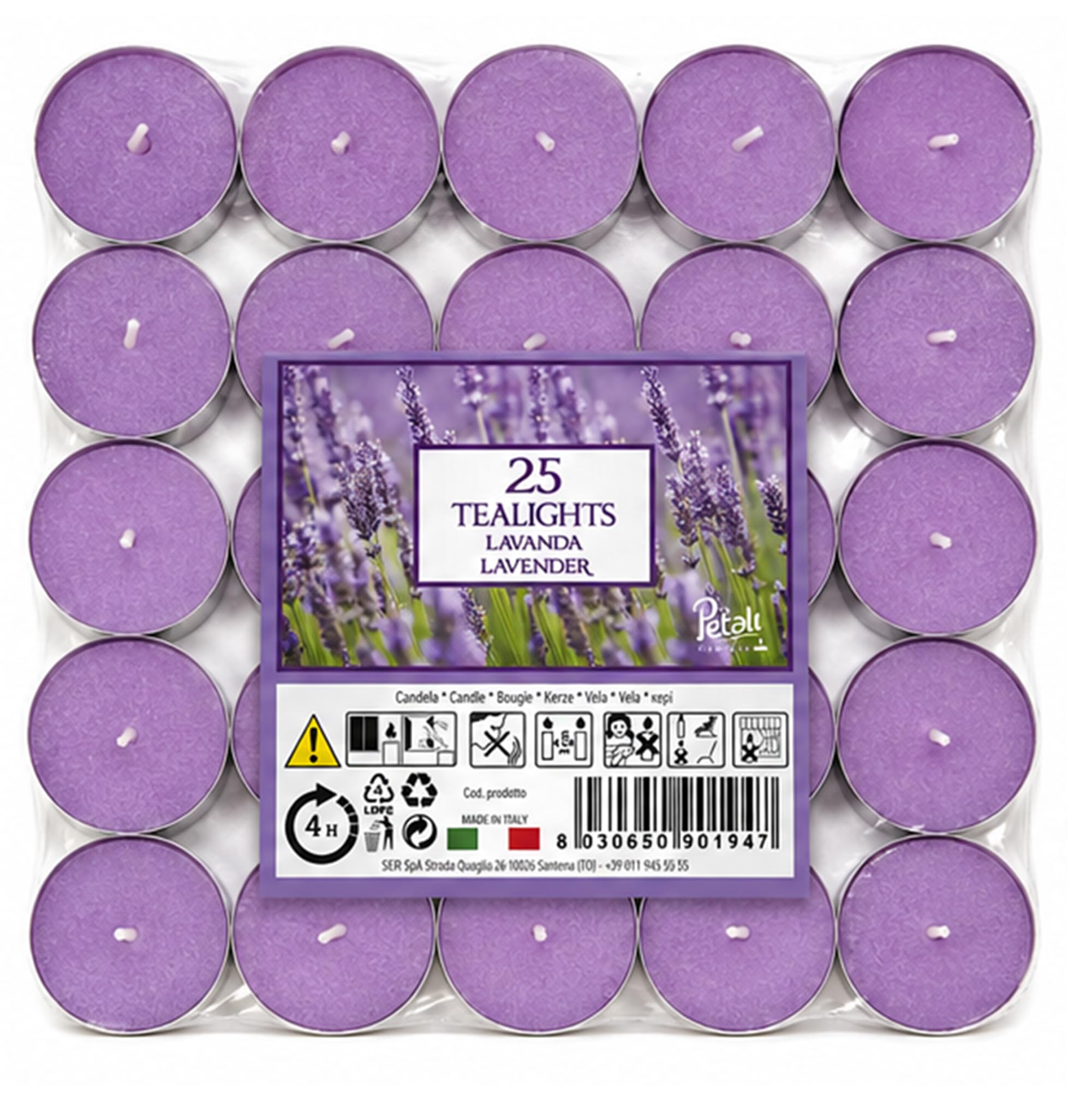 ALADINO 25 TEALIGHTS LAVENDER