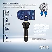 Vista 3 de MORESENSOR Compact PRO Series - Sensor de presión de neumáticos TPMS de 433 MHz Preprogramado para modelos seleccionados de más de 30 marcas