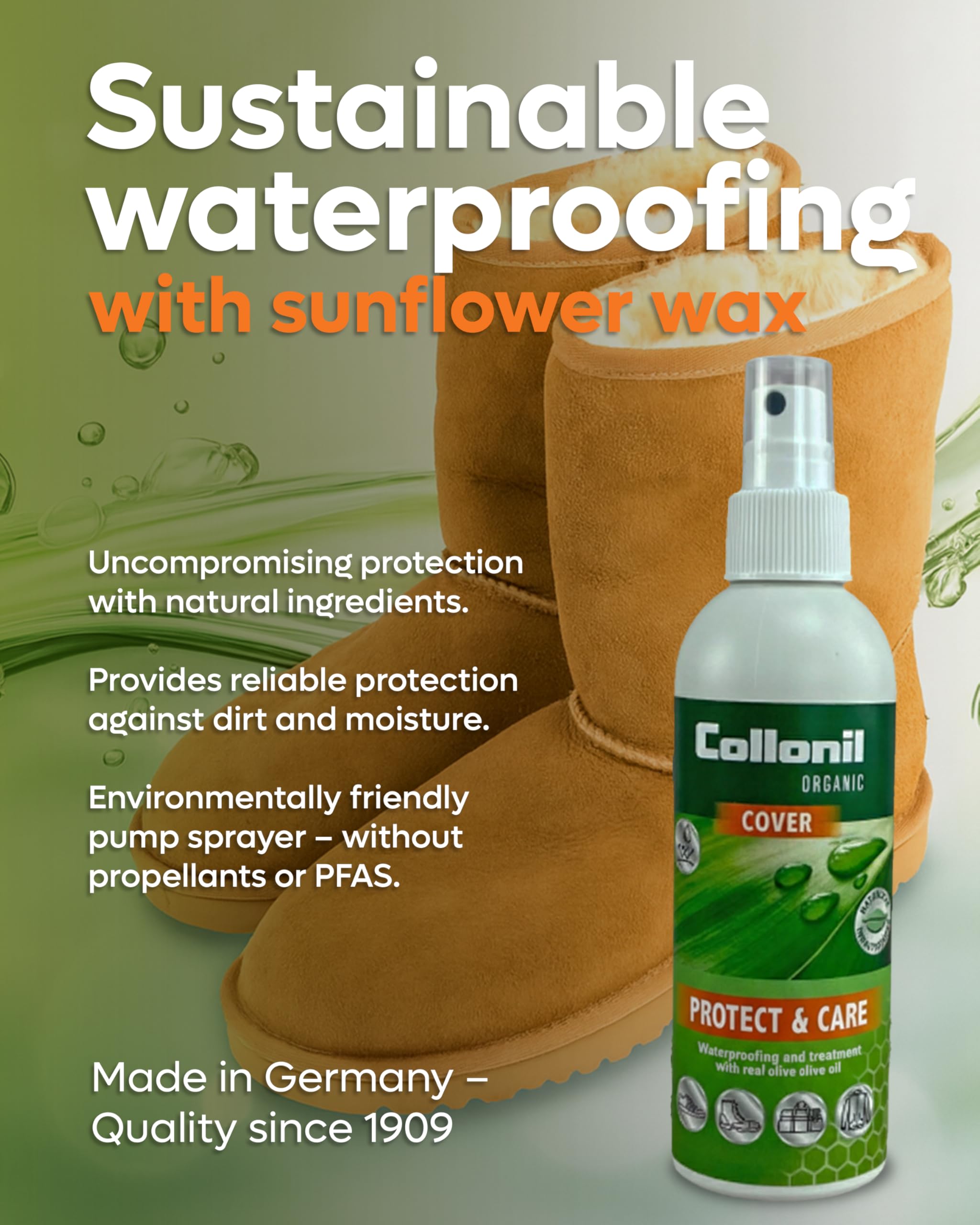 Collonil Organic Protect & Care 56140000000, spray do pielęgnacji dla dorosłych, ok. cm (szer. x wys. x gł.)