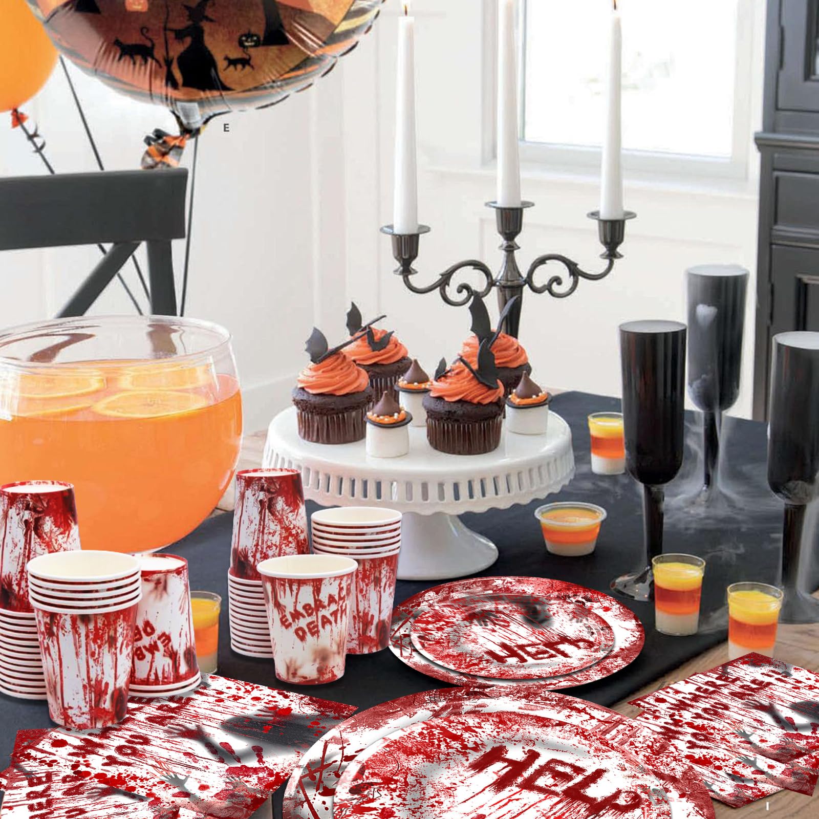 Ensemble De Vaisselle D'Halloween De 61 Pièces Composé D