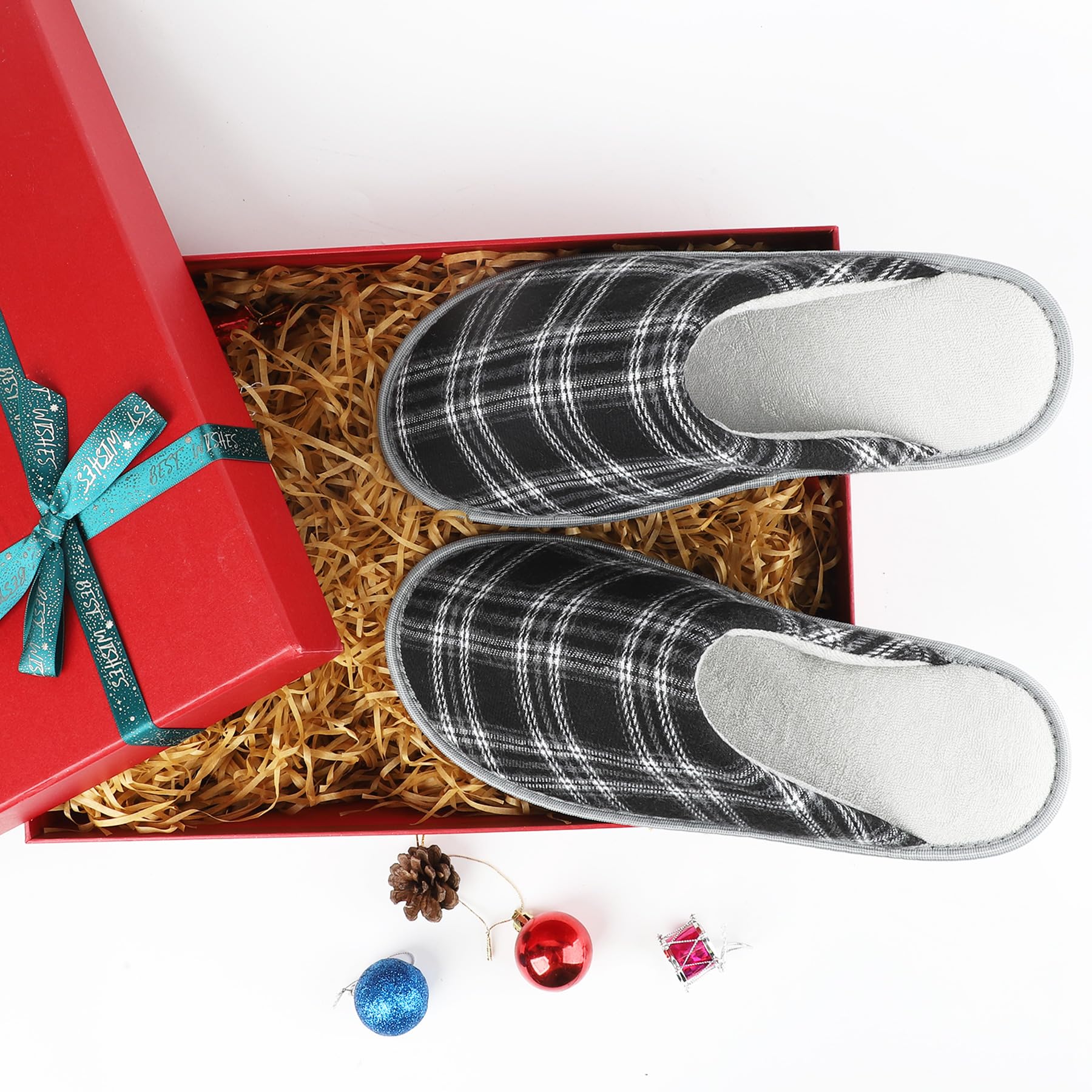 riemot Pantofole Uomo Ciabatte Invernali Inverno Casa Morbida Autunno Inverno Memoria Schiuma Pavimento Indoor Outdoor 38-47 EU