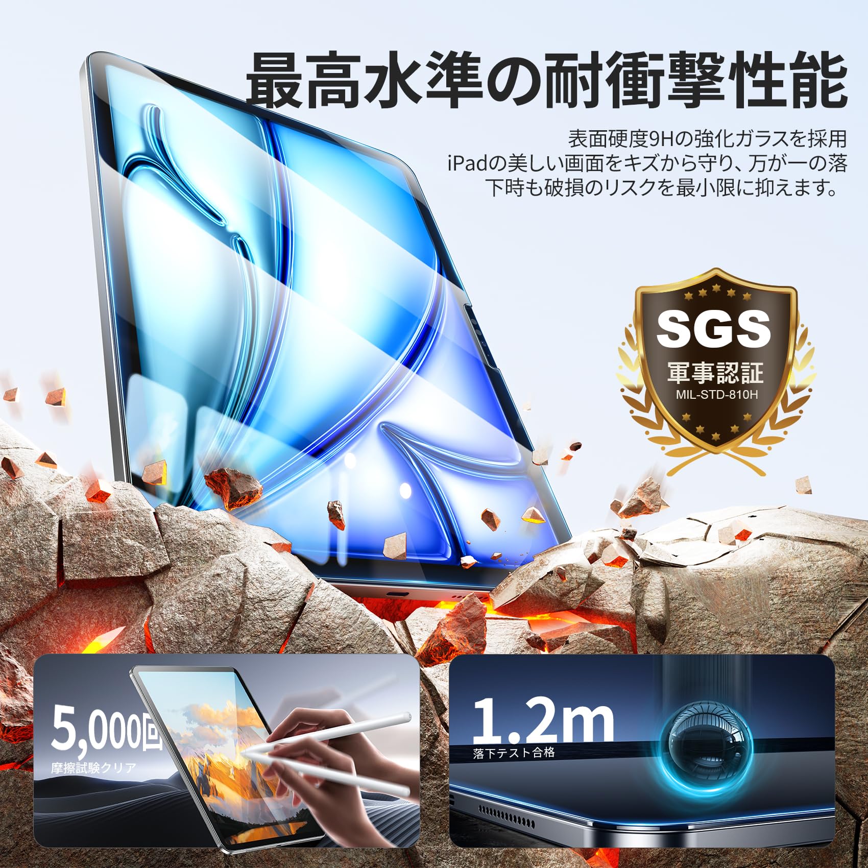 Amazon.co.jp: NIMASO ガラスフィルム iPad Air 11インチ M4 2026用