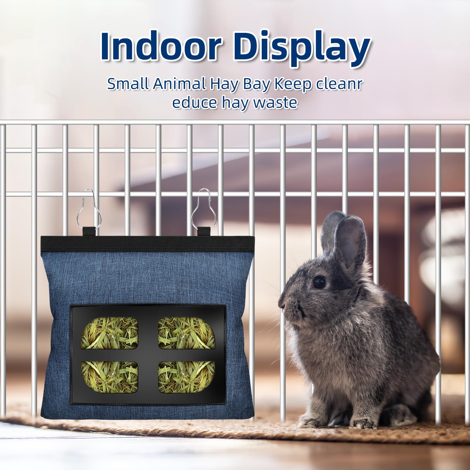 Rabbit Hay Feeder Bag Guinea Pig Hanging Hay Feeding Bag Storage Dispenser for Chinchilla Hamster Bunny Small Animal Pet - image 4
