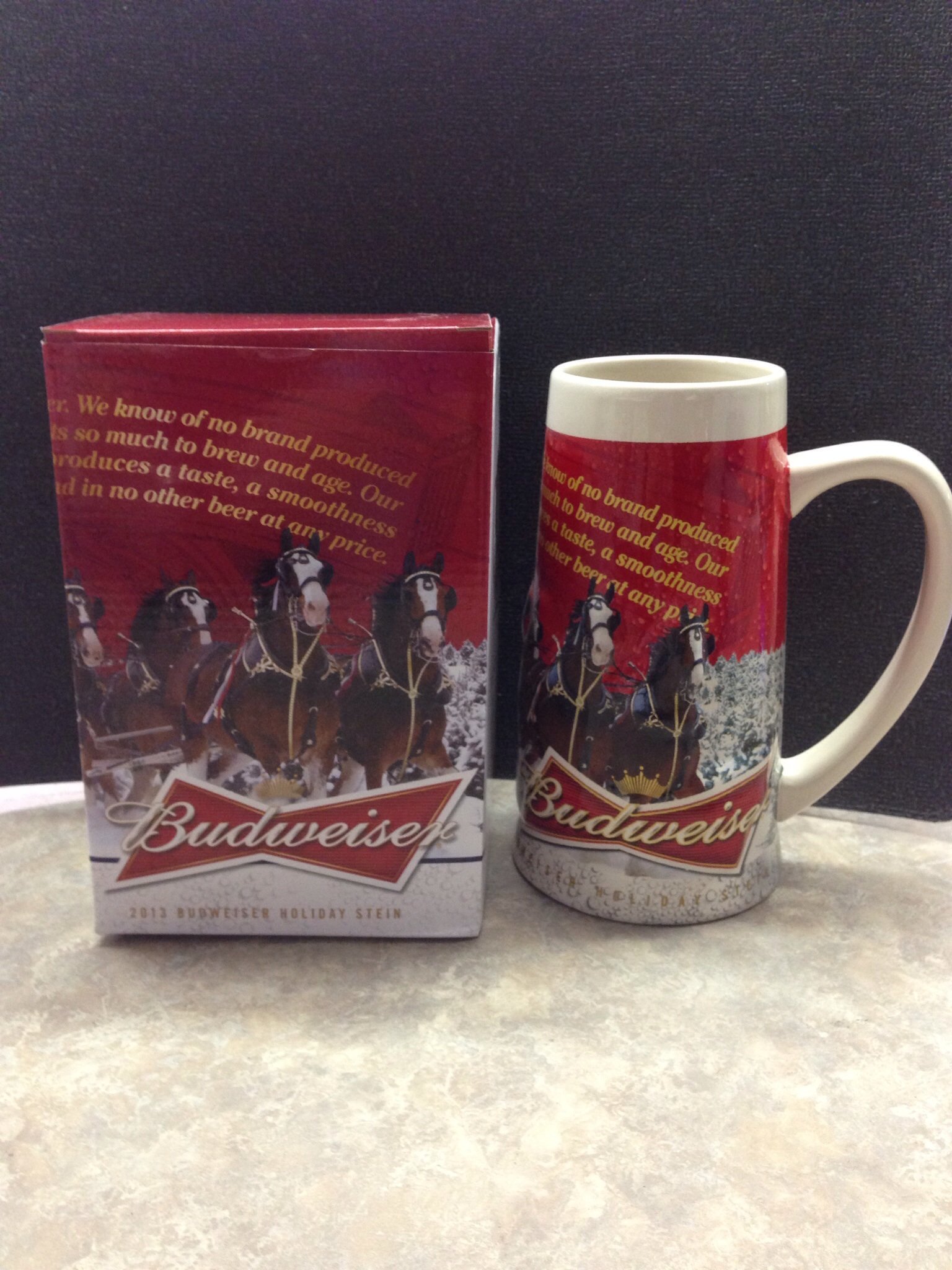 Amazon.com | 2013 Budweiser Holiday Stein: Beer Mugs: Beer Mugs