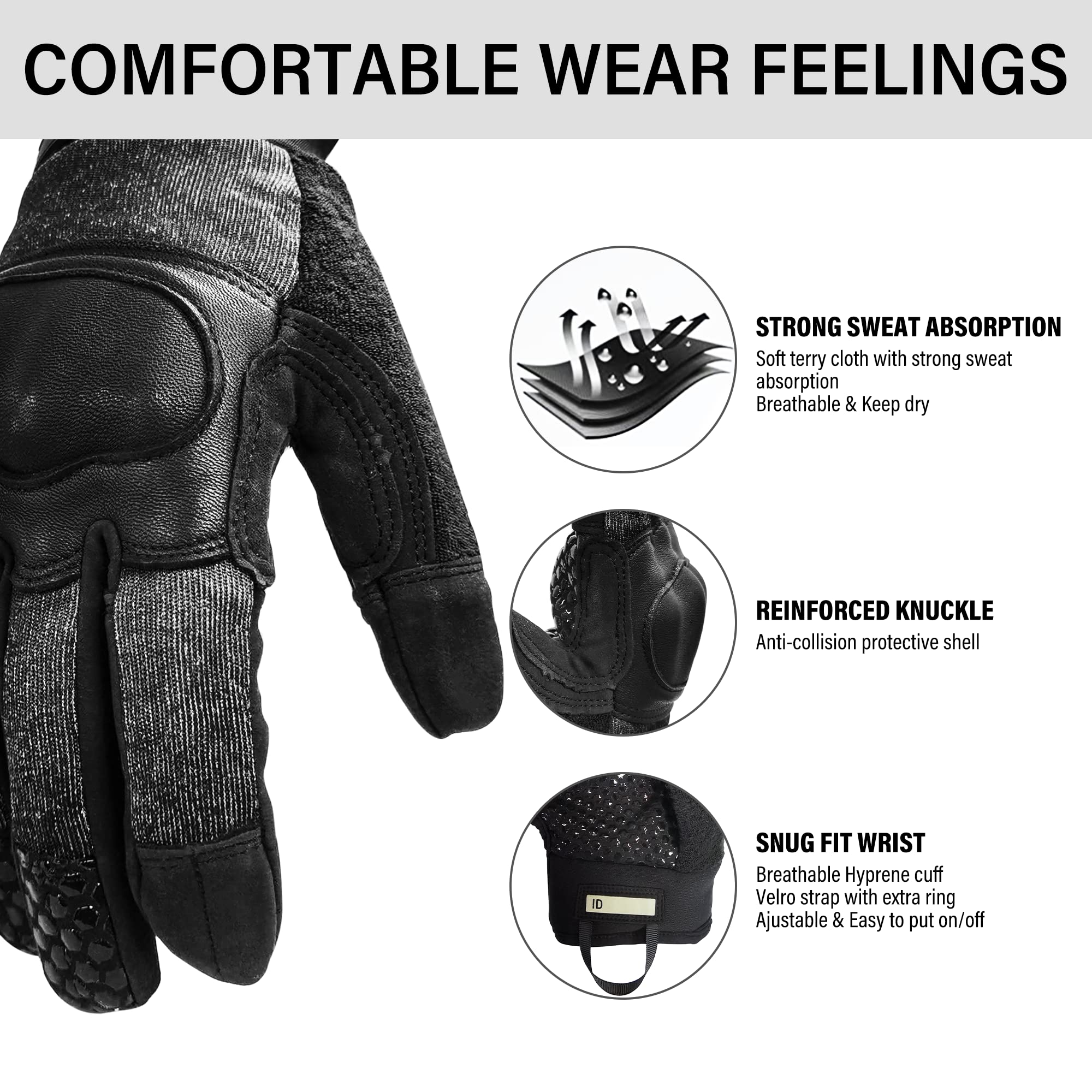 Guantes antipinchazos resistentes a los cortes para pantalla táctil – Protección táctica potente contra cortes de pantalla táctil, ANSI A9, EN388, ASTM F2878-10, nivel 5, policía, guantes