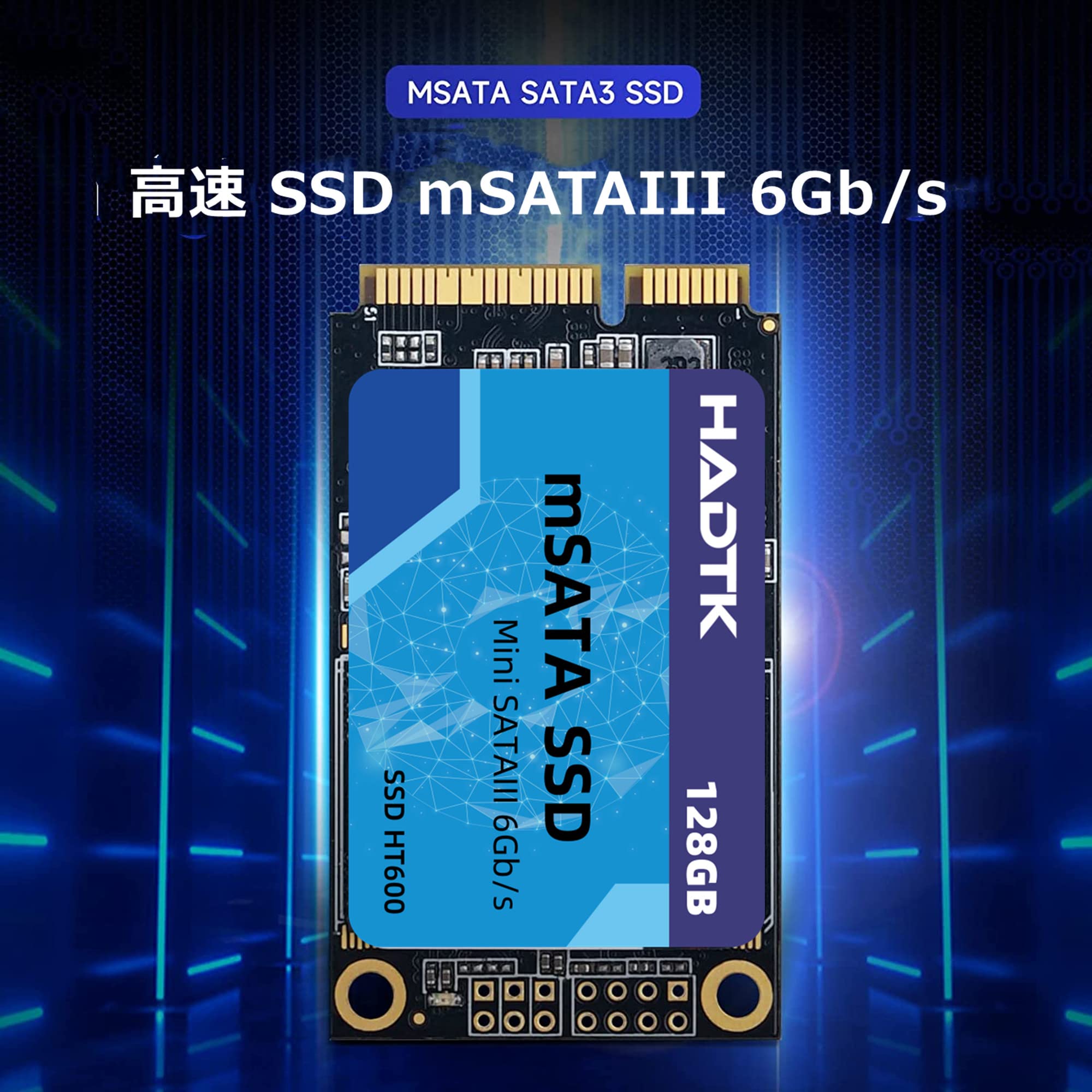Amazon | HADTK SSD 512GB mSATA3.0 6Gb/s 内蔵SSD Mini SATAIII 3D