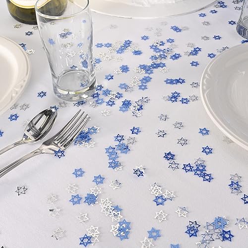 Miniatura 5 de Fanci-Fetti Star Of David (azul y plateado) accesorio de fiesta (1 unidad) (0.5 onzas/paquete)