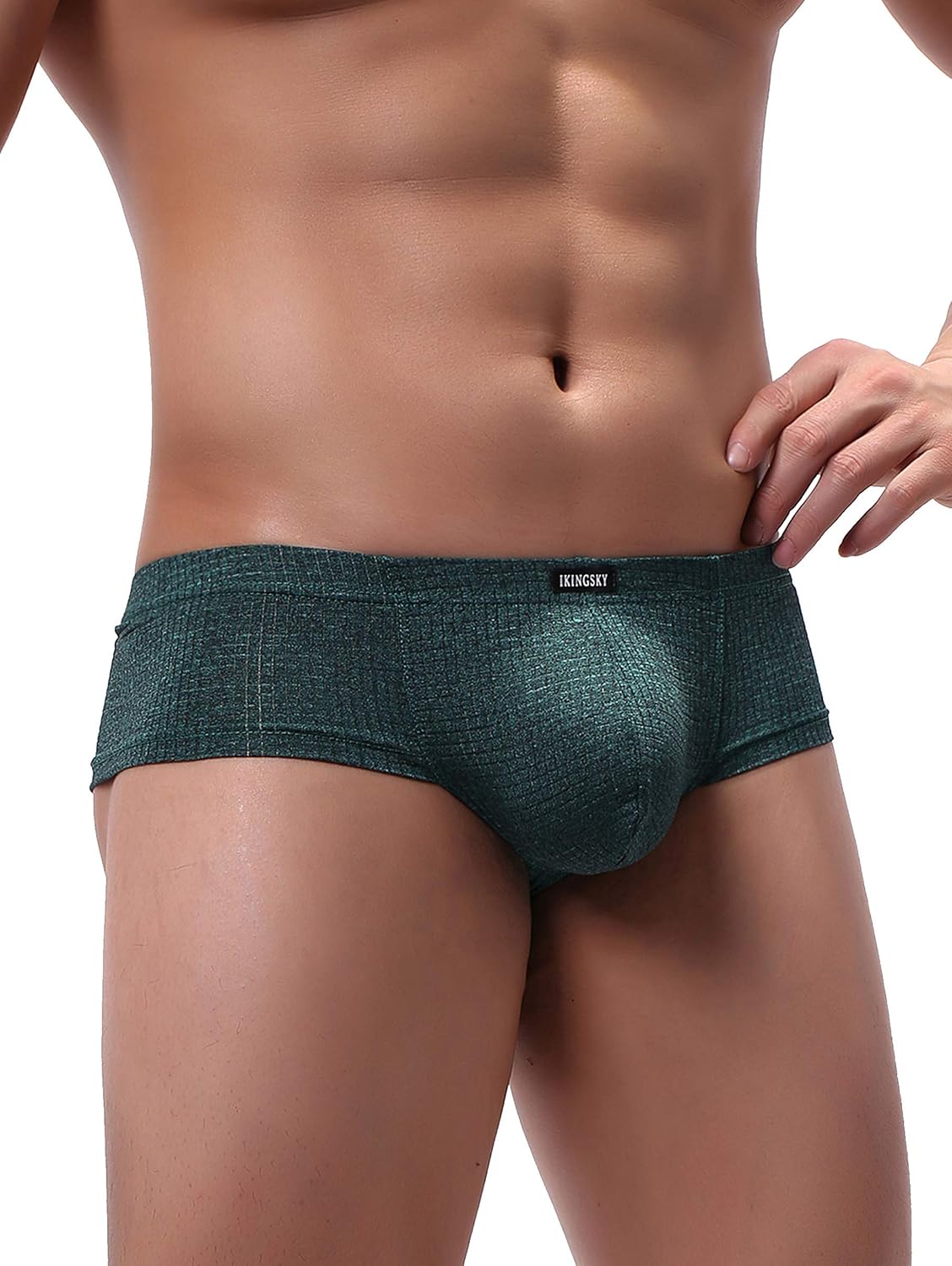 iKingsky Men's Cheeky Thong Underwear Mini Cheek Pouch Boxer Briefs Sexy Brazilian Back Mens Under Panties - Image 6