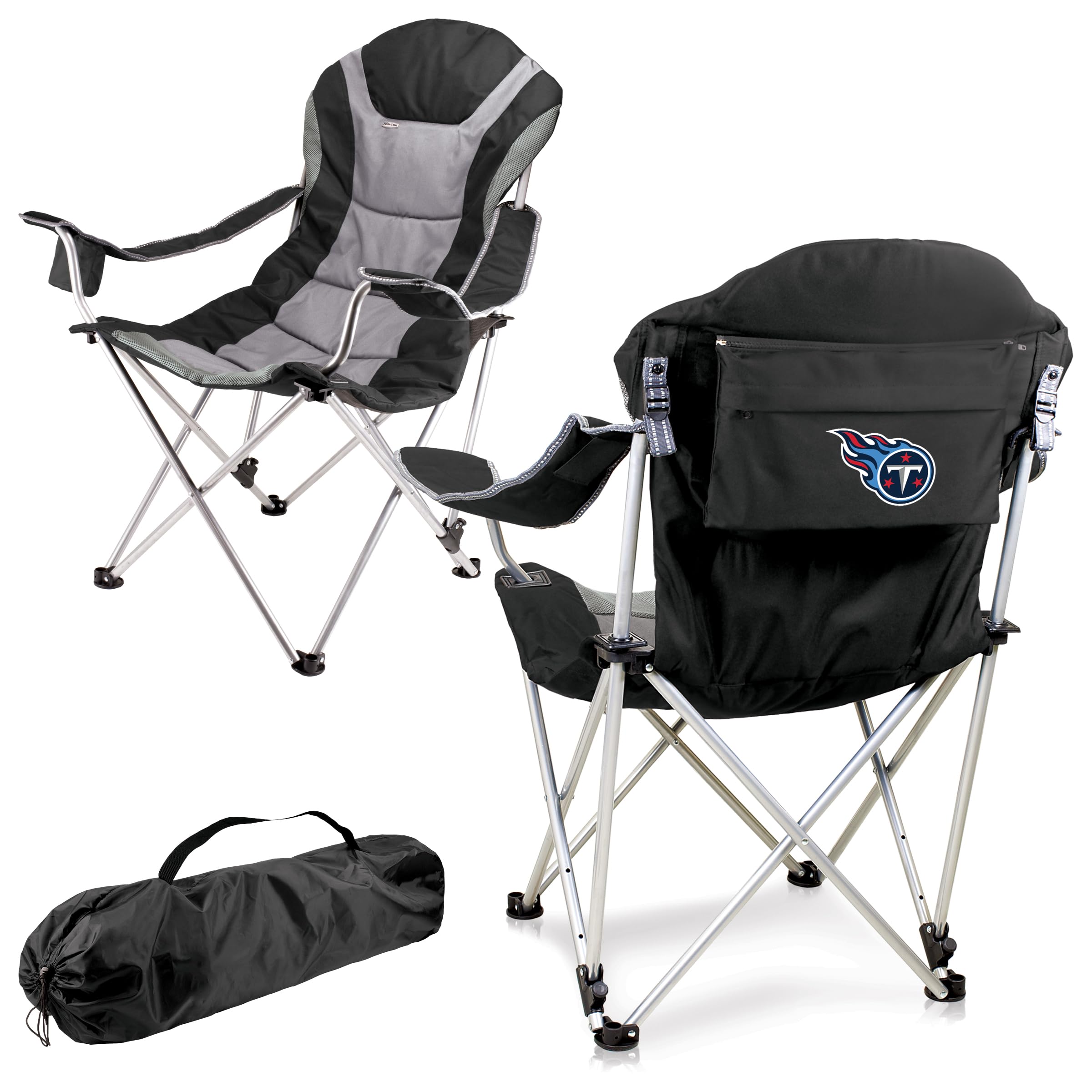 Picnic TIME NFL Unisex-Adult NFL Reclining Camp Chair, Beach Chair for Adults, Sports Chair with Carry Bag