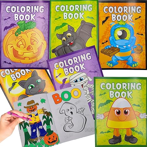 Miniatura 1 de The Dreidel Company Libros para colorear de Halloween, recuerdos de fiesta para niños, regalos de Halloween para dulce o truco, rellenos de bolsas