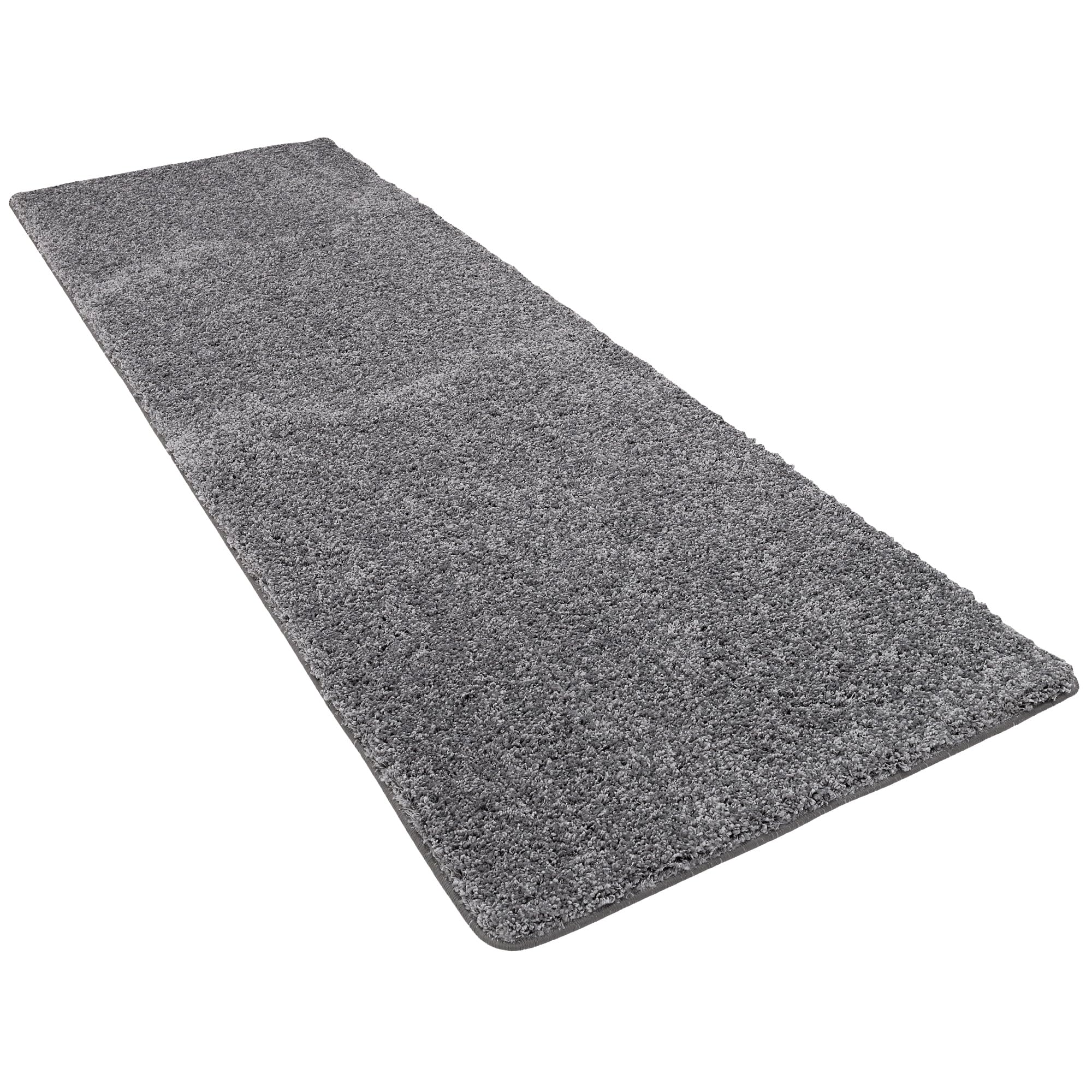 Tapis couloir shaggy Milano gris - 100% polypropylène, poil 43 mm, doux et facile à entretenir, sans substances nocives, idéal pour couloir, cuisine ou chambre, maison cosy, moderne et durable