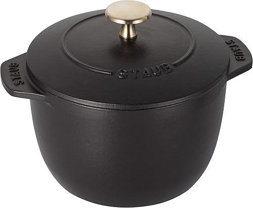 Miniatura 5 de staub La Cocotte de GOHAN 40509-655 La Cocotte de GOHAN Black M 6.3 inches (16 cm) Rice Pot, 2 Pieces, Cast Iron Pot, Induction Compatible, Rice