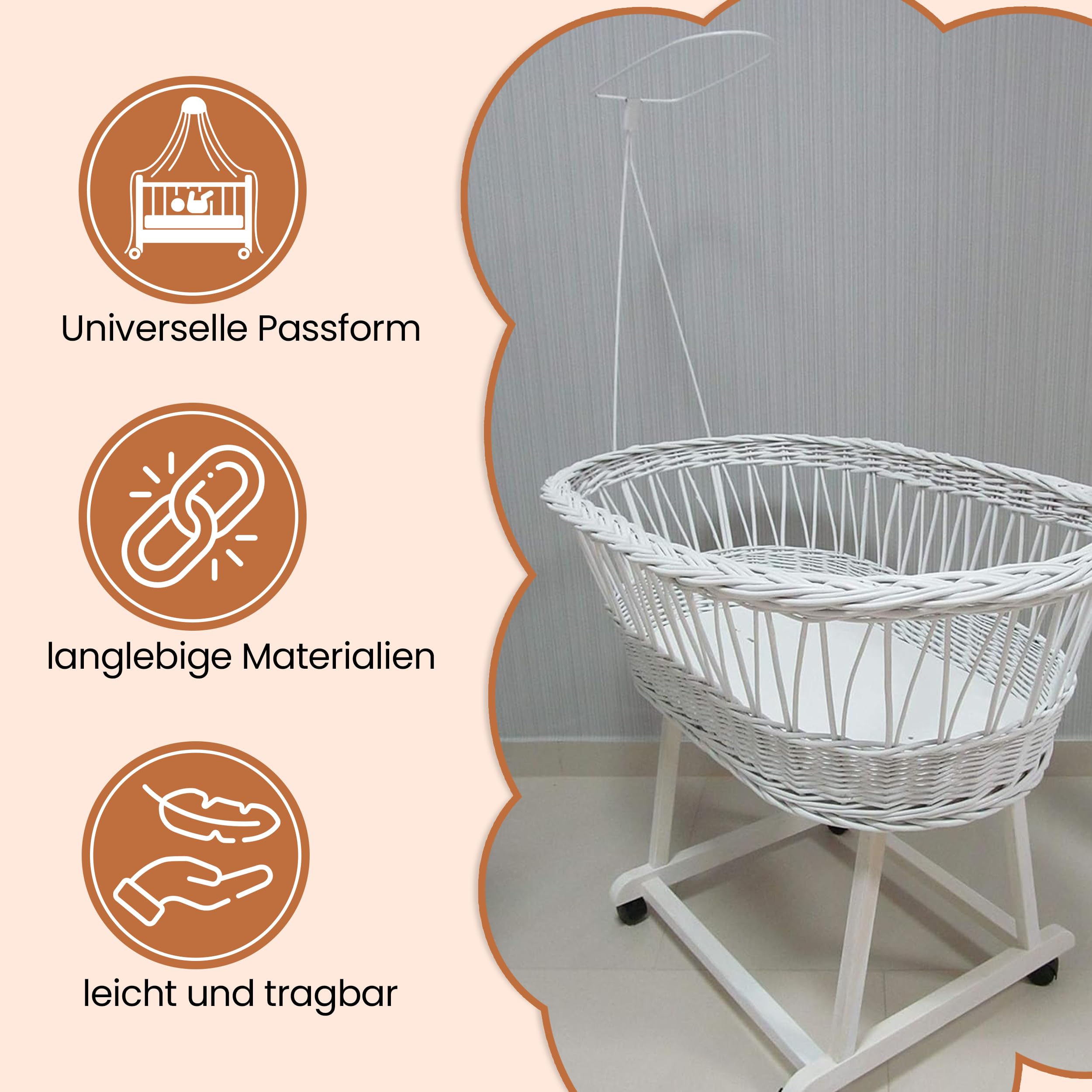 betthimmel stange | Himmelstange babybett | Himmelstange für Wiege | betthimmel stange | Himmelstange Gerade | himmelstange puppenwiege | himmelstange babybett mit fuß einfach montierbar