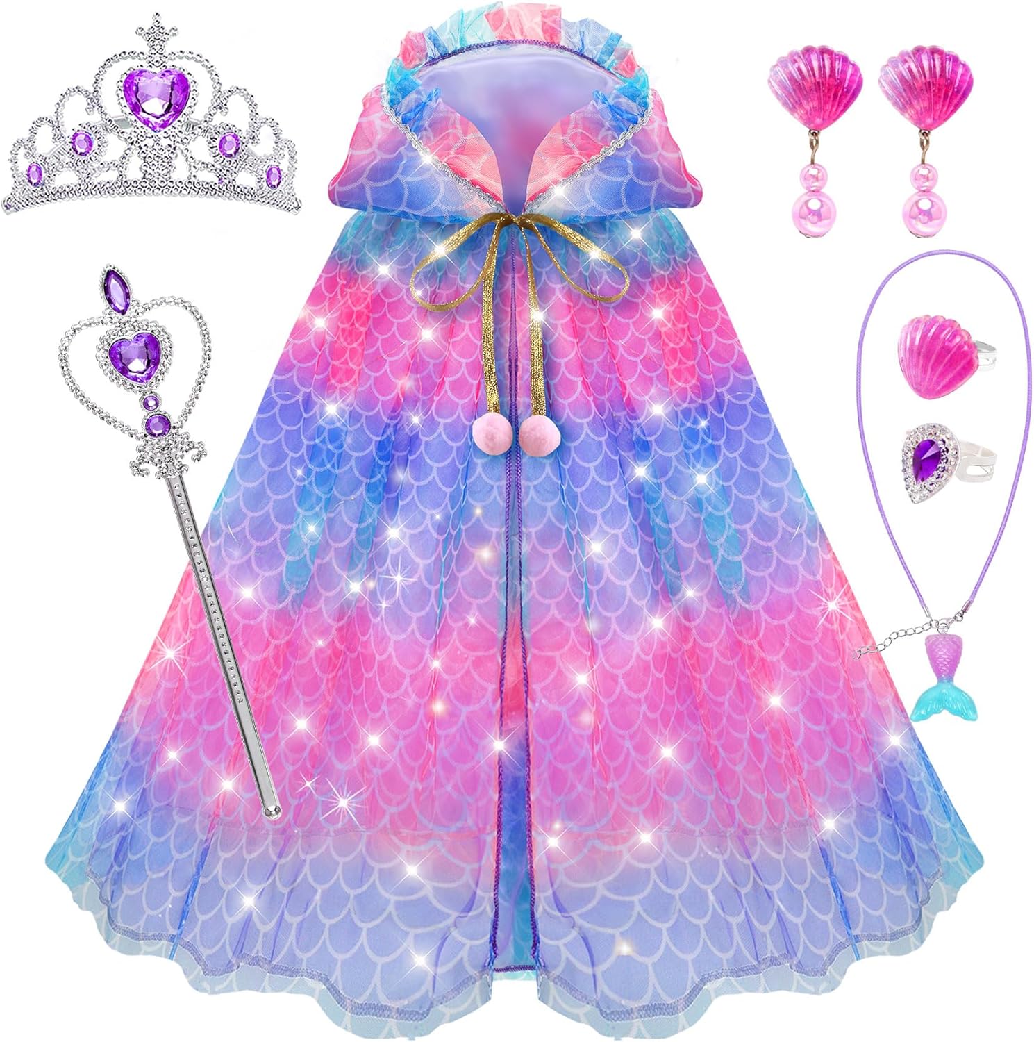 Toddler Toys for Girls,Princess Dresses for Girls Toys for 3 4 5 6 7 8 9 Year Old Girls,Princess Dress Up Clothes