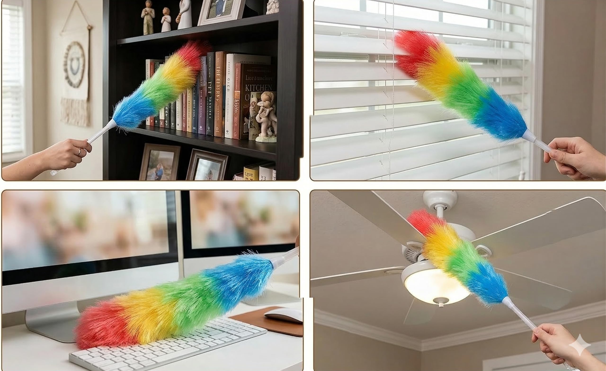 Colorful Feather Duster - Microfiber Cleaning -7