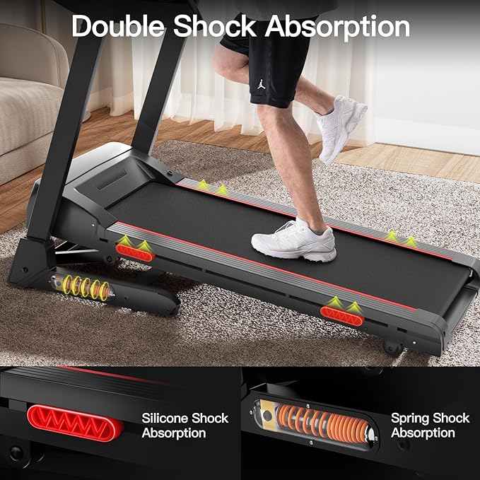 Caminadora Plegable Eléctrica con Inclinación Automática 3.0 hp Negra miniatura 2