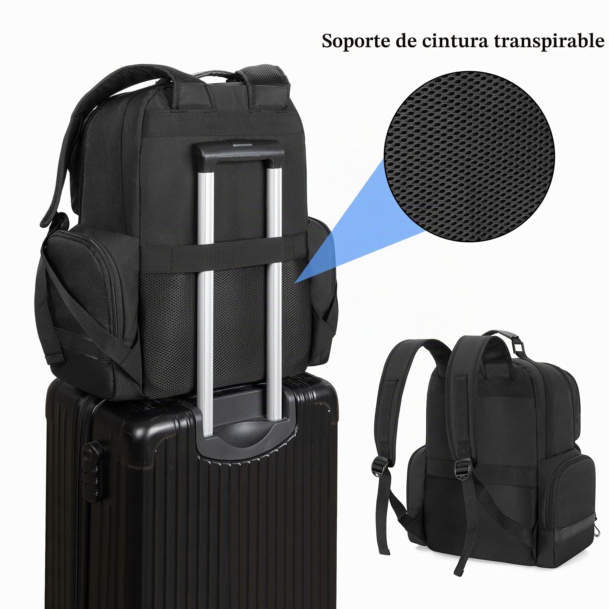 PGmoon Mochila para Consola Compatible con Playstation 5, Funda de Viaje con Forro Protector, Compatible con Portátil de 15,6'', Auriculares, Mandos y La Mayoría de Los Accesorios de Juego