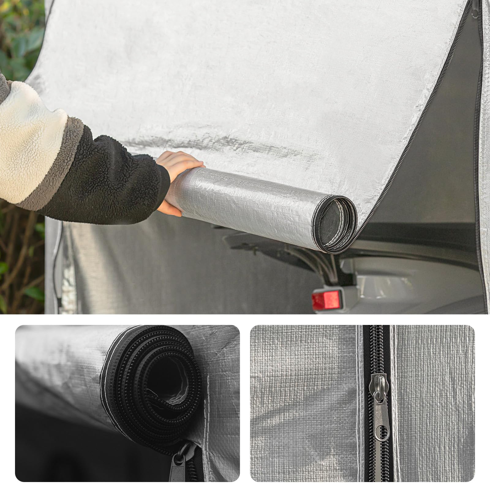 SoBuy Fahrradgarage wetterfest Geräteschuppen Fahrradgarage für 2-4 Fahrräder Carport Zelt mit UV-Schutz Fahrradschuppen für Regenschutz Terrasse Motorrad Garage Gartenhaus 159x165x219cm KLS11-L