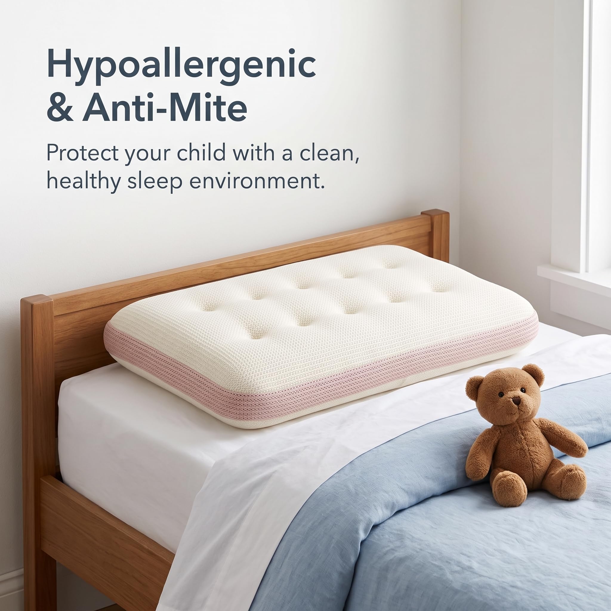 Almohada Rectangular Viaje 3D Air - Transpirable y Antibacteriana - para