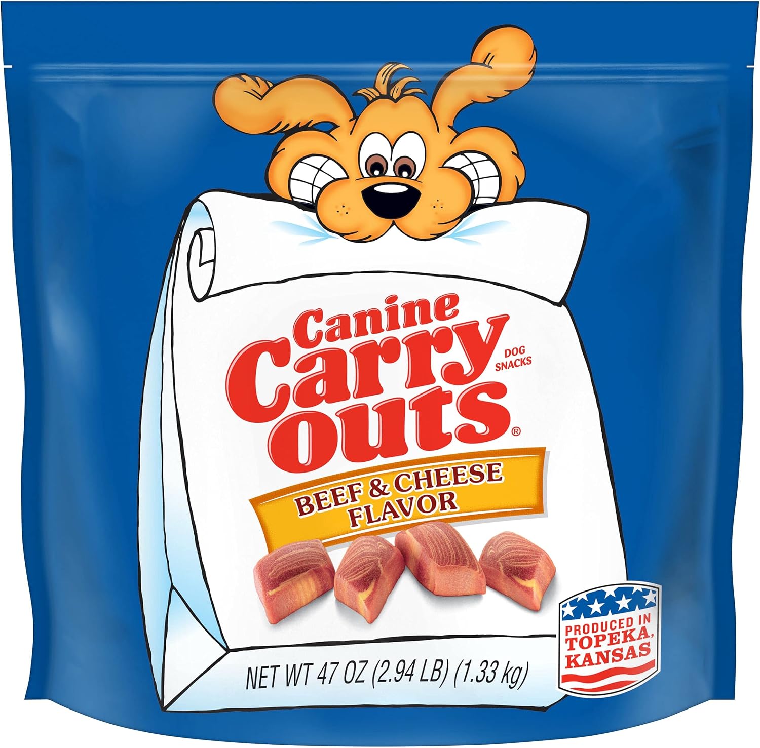 Canine Carry Outs Dog Treats, Sausage Links, 22.5 Ounce (Pack of 6), Made with Real Beef