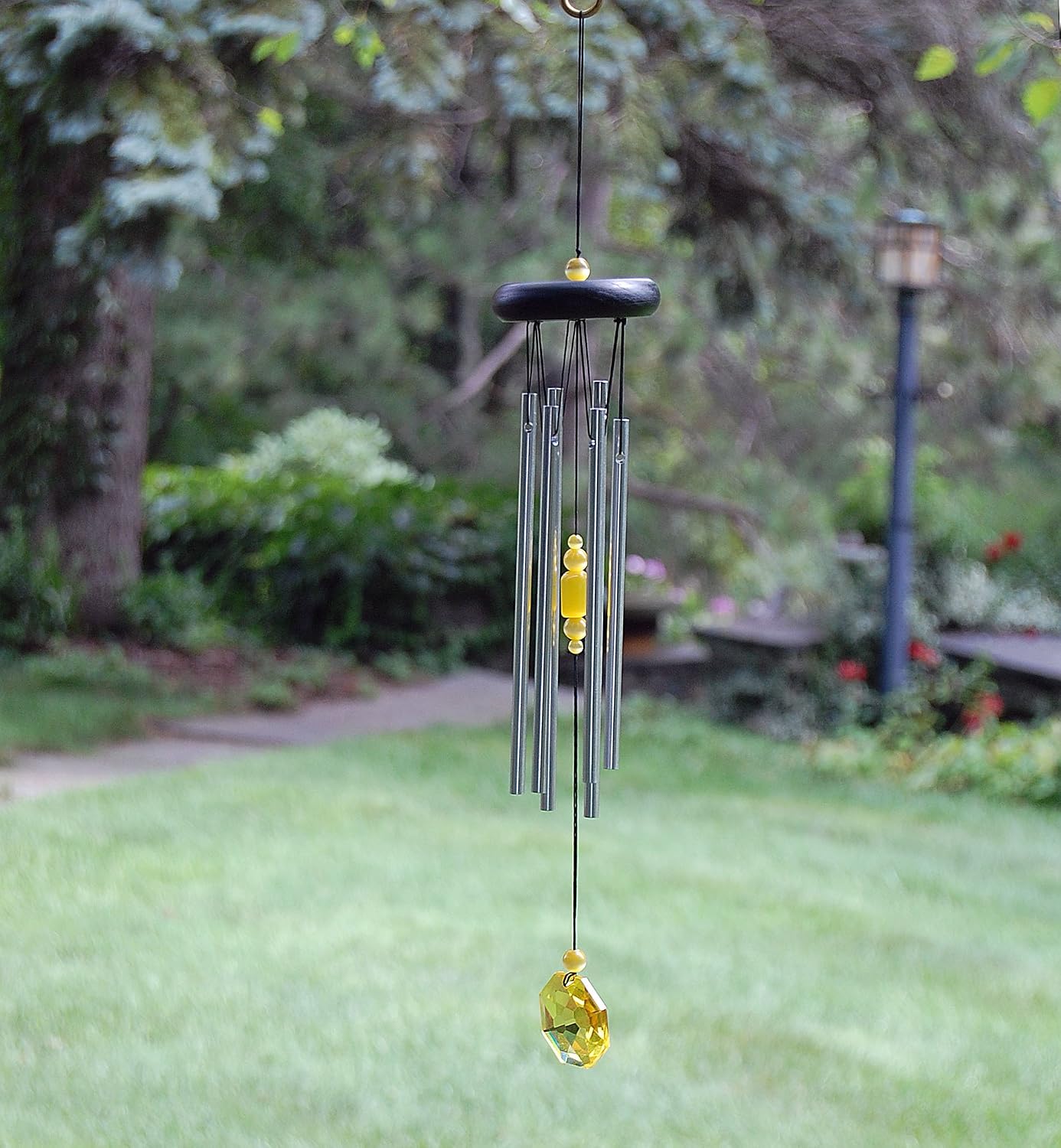 Woodstock Chimes Signature Collection, Woodstock Chakra Chime, 17'' Citrine Eastern Energies Wind Chimes for Outdoor, Patio, Home or Garden Décor (CCCI)