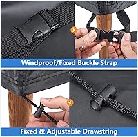 Vista 4 de Mrrihand Funda impermeable para sofá de patio de servicio pesado, funda para sofá de exterior de 3 plazas, funda para muebles de patio al aire libre