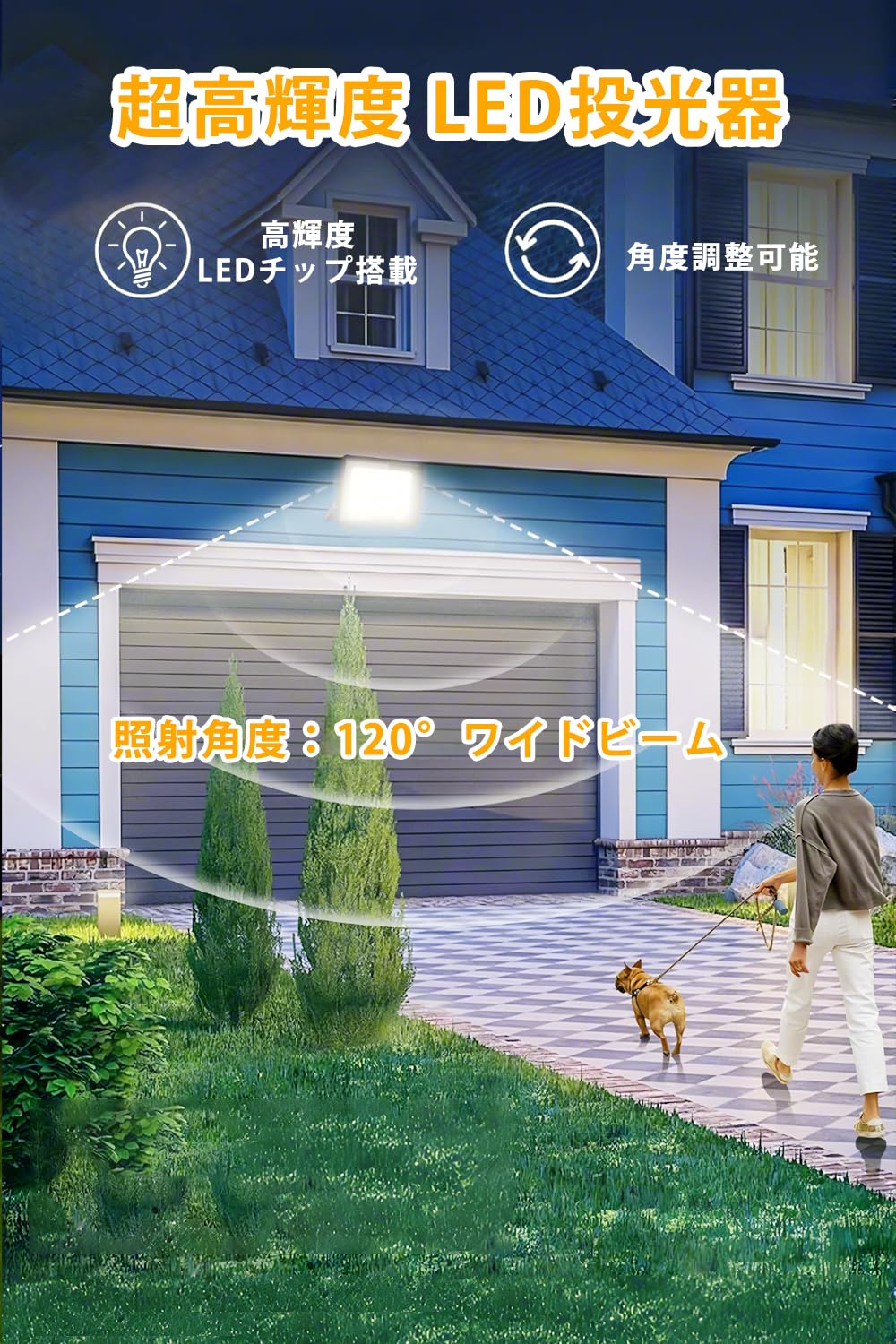 Amazon.co.jp: 投光器 led投光器 屋外 50W 1個 3Mコード 6500K 昼光色