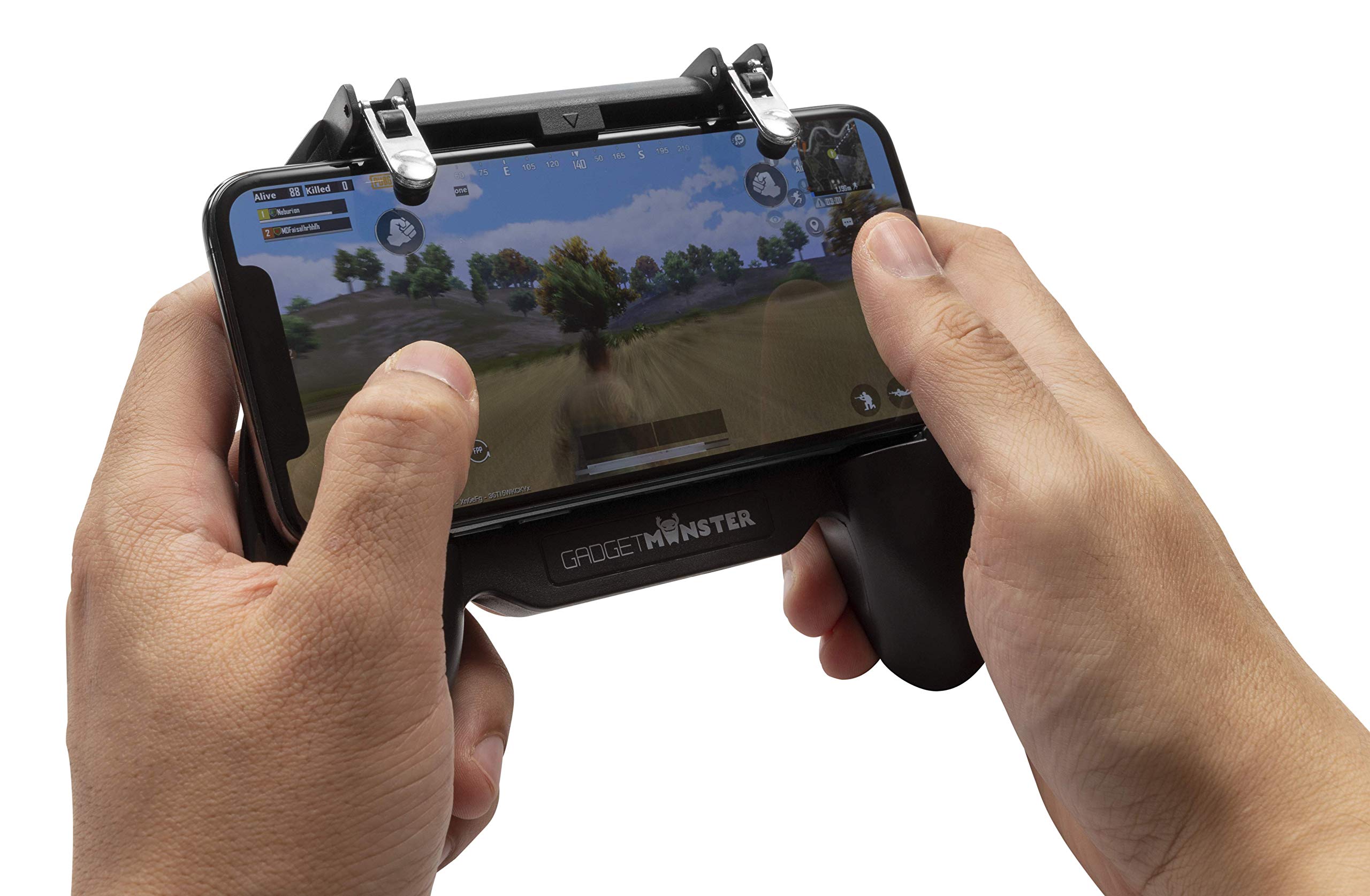 Contrôleur de Jeu Mobile pour Smartphones avec 2 Boutons de déclenchement, Support pour téléphone Portable, Manette de Jeu avec Ventilateur et Batterie Externe intégrée pour Smartphones