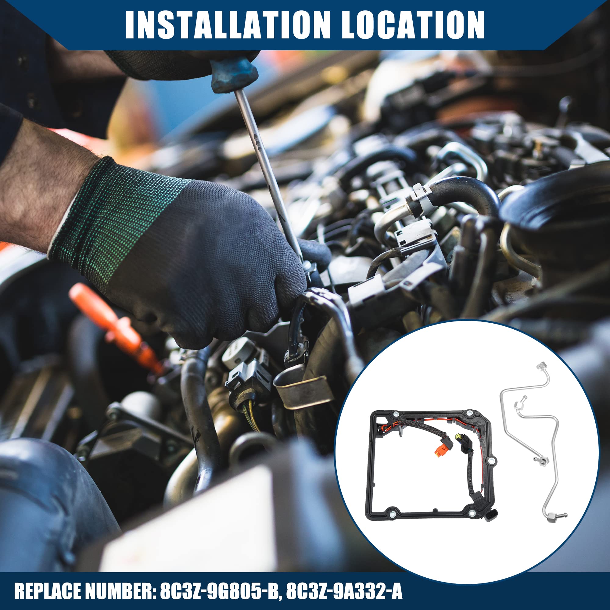 QUARKZMAN 8C3Z9A332A/Esterno/Diesel Carburante Iniettore Pompa Guarnizione per Ford/1 Set