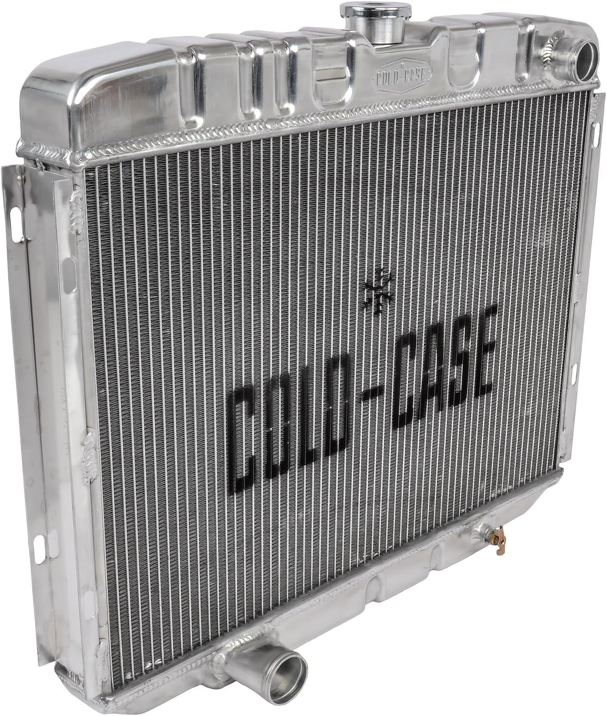 COLD - CASE RADIATORS 67-70 Mustang BB 24in Radiator MT, silver (FOM588)